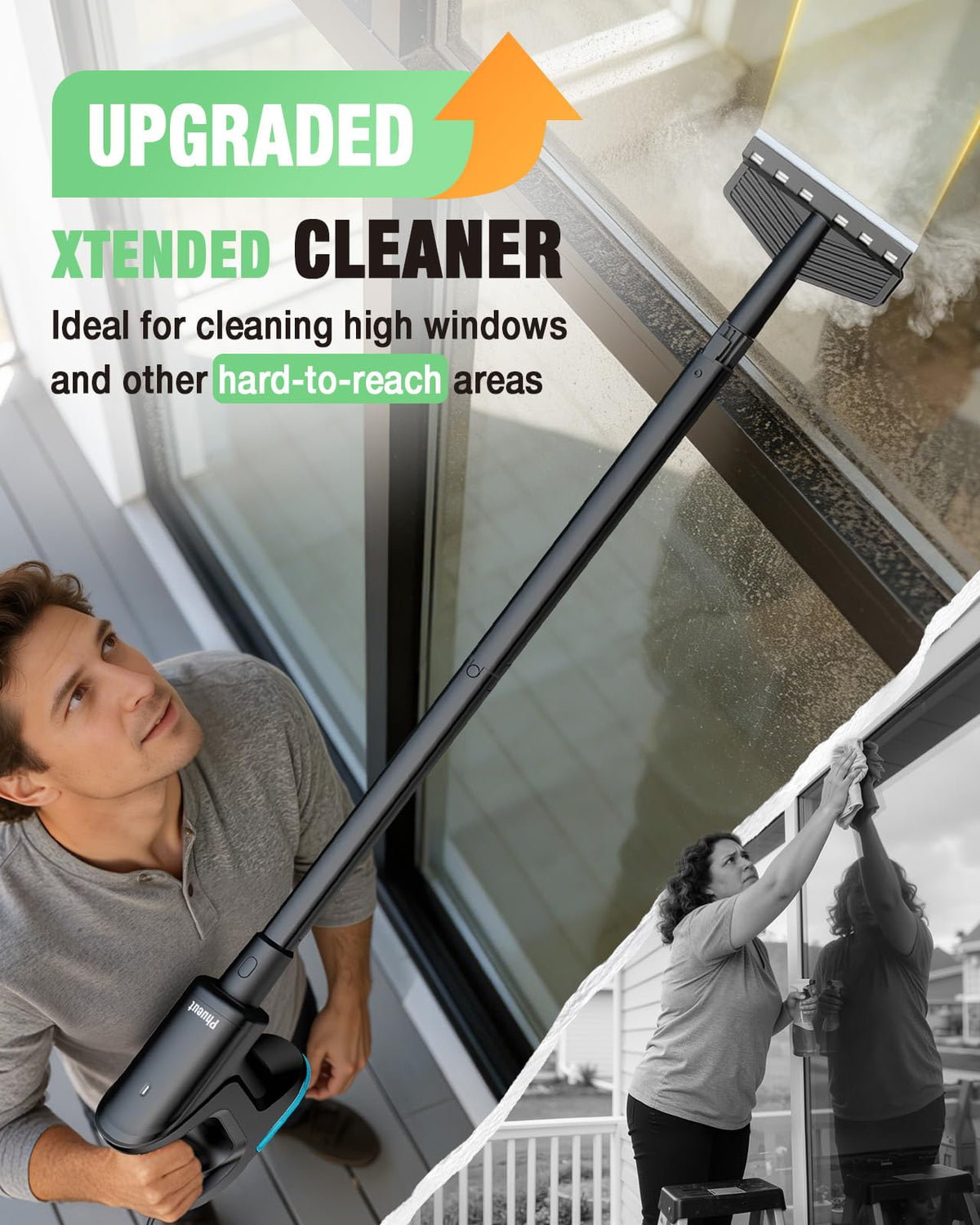 14-in-1 Lightweight Detachable Handheld Steam Mop Black H739766