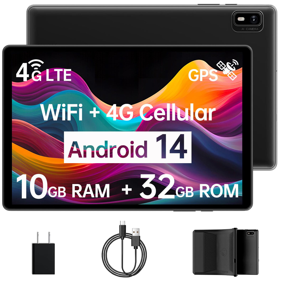 Android 14 Tablet with Sim Card Slot 10GB+32GB 10 inch Tablet C6803