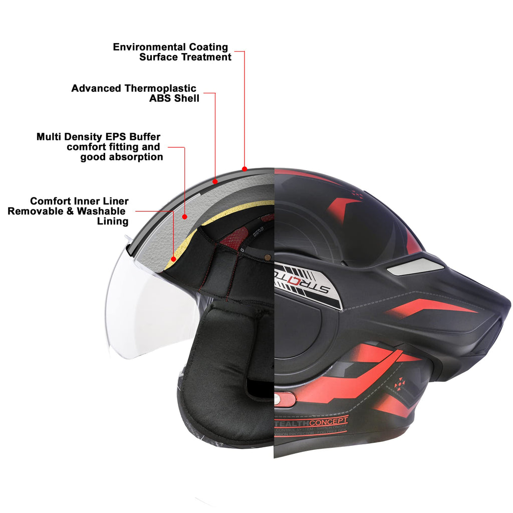 Full Face Motorcycle Helmet DOT Approved Modular with Anti-Fog Dual Visors E330