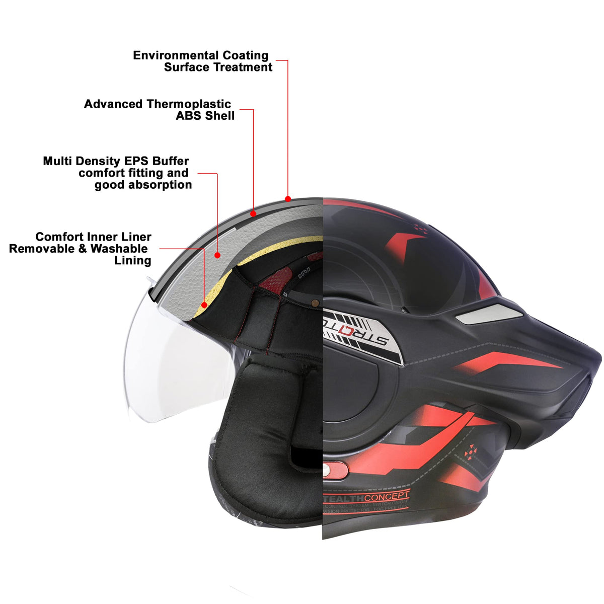 Full Face Motorcycle Helmet DOT Approved Modular with Anti-Fog Dual Visors E330