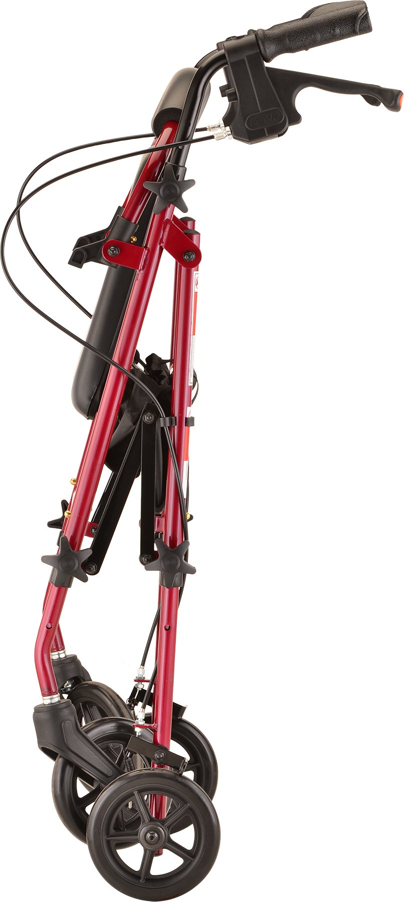 Red Steel Rollator Walker V877629