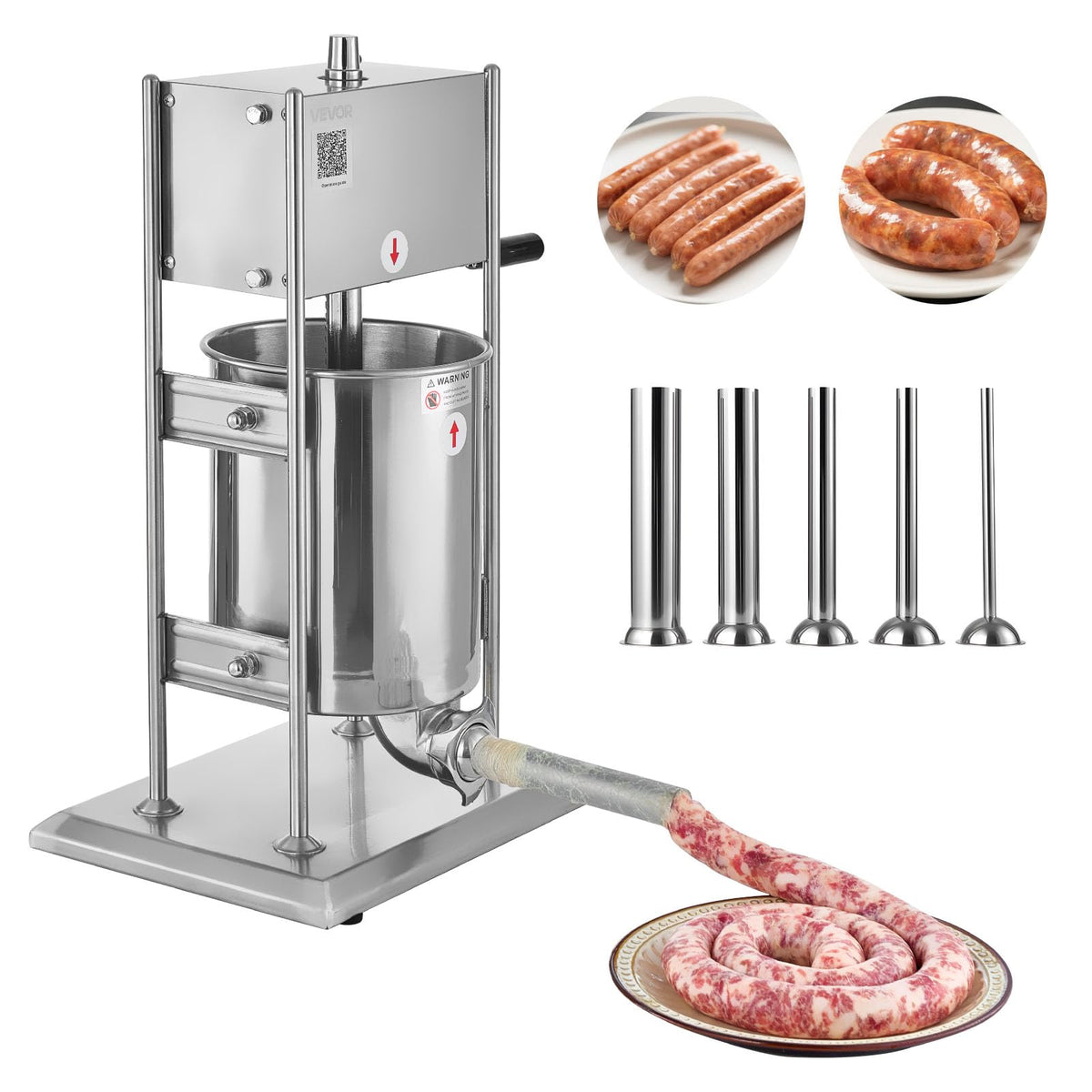 10 L Stainless Steel Vertical Manual Sausage Stuffer R29967