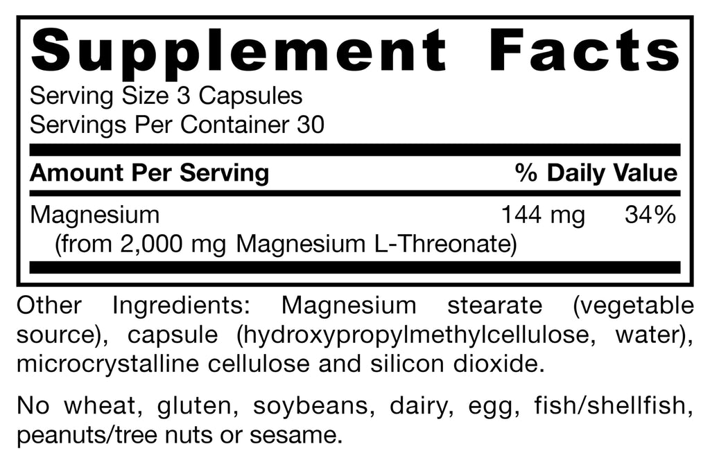Magnesium L-Threonate 90 Capsules S269