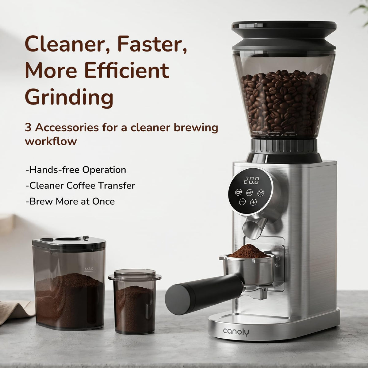Electric Burr Coffee Grinder, 48 Grind Settings C79461