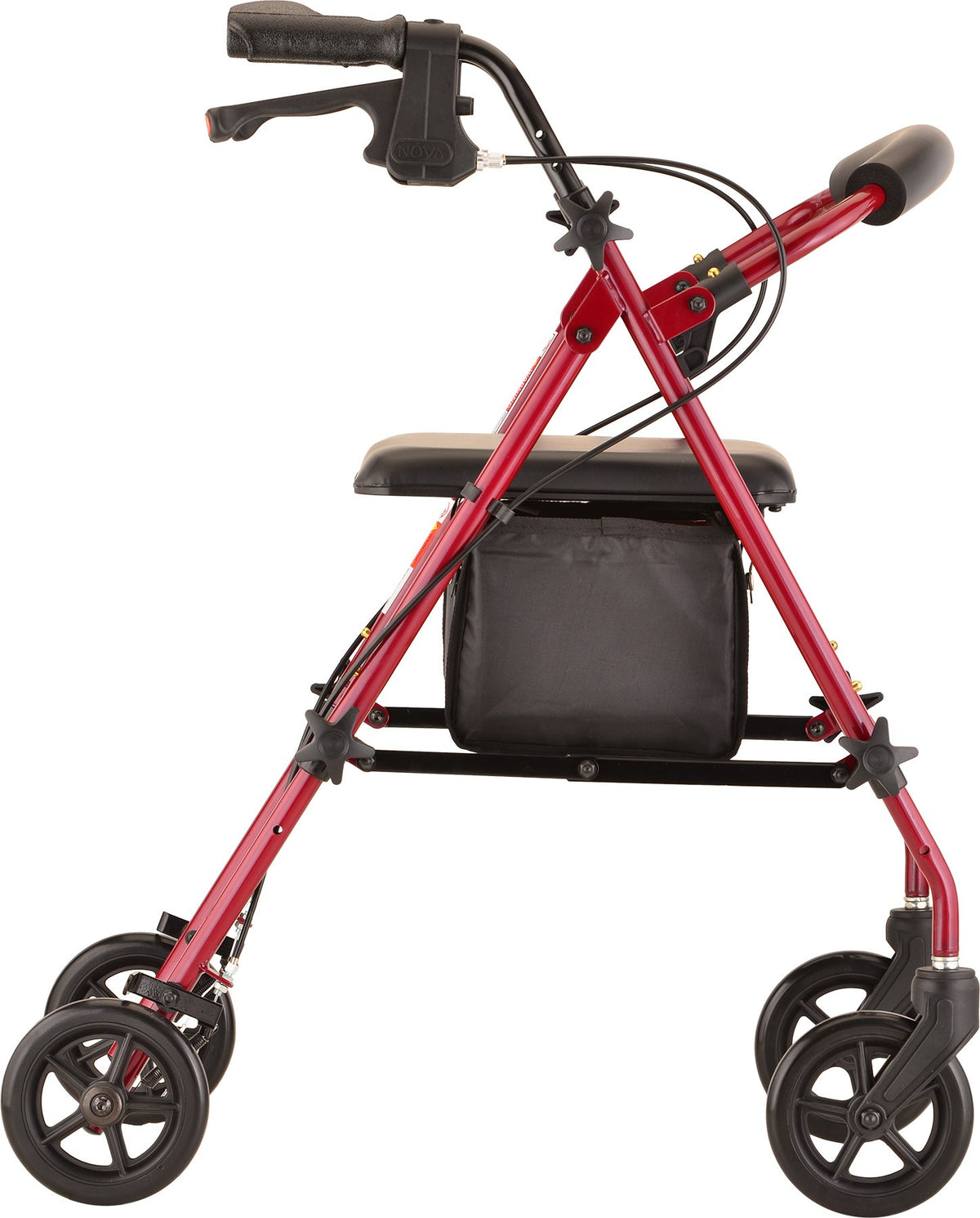 Red Steel Rollator Walker V877629
