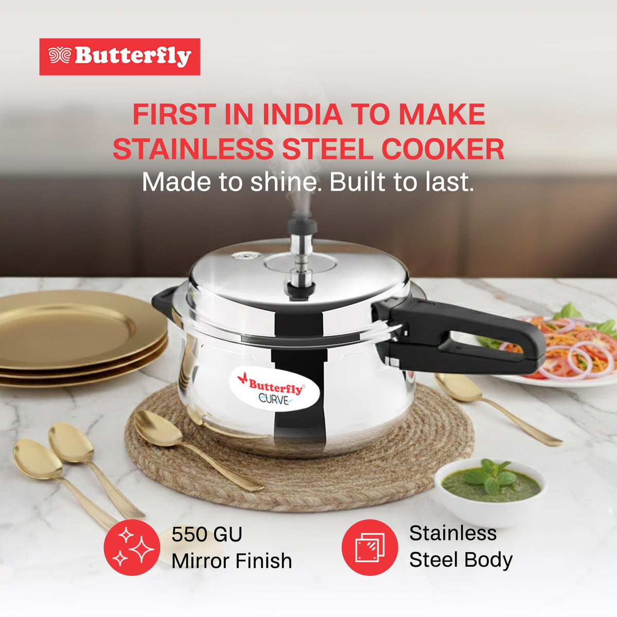 Stainless Steel 3-Liter Pressure Cooker H361934