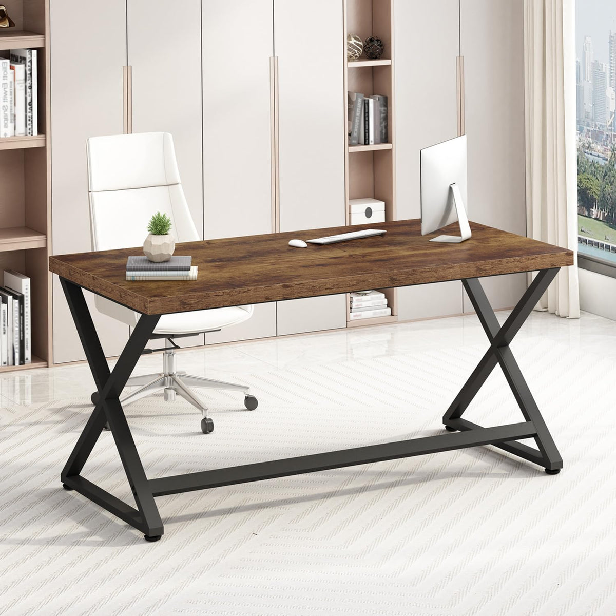 47" Rustic Brown Computer Desk R368153