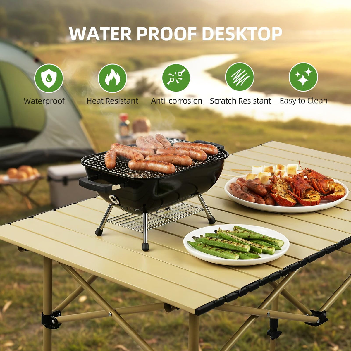 Folding Camping Table with Carry Bag Q693713