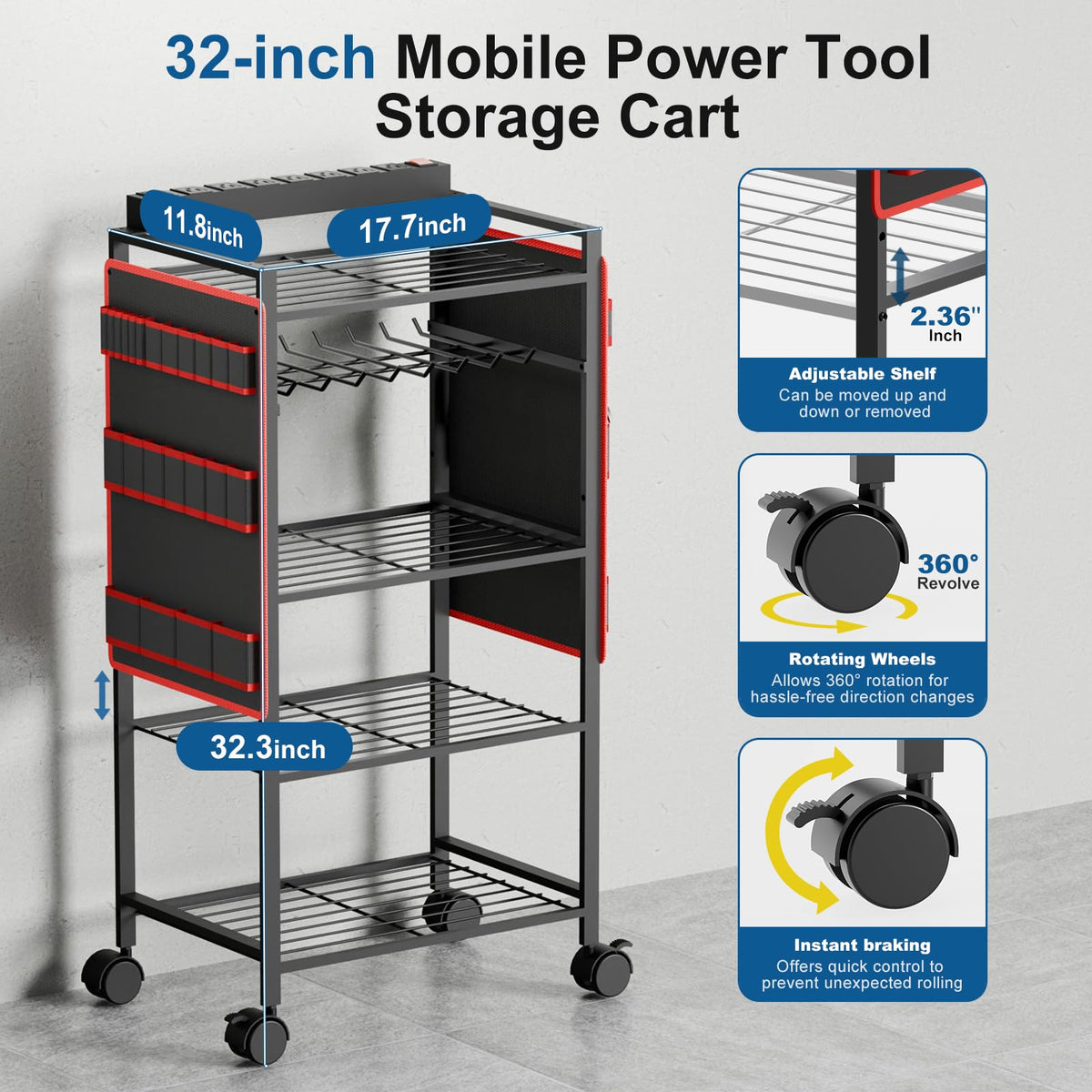 Rolling Tool Organizer Cart X3996