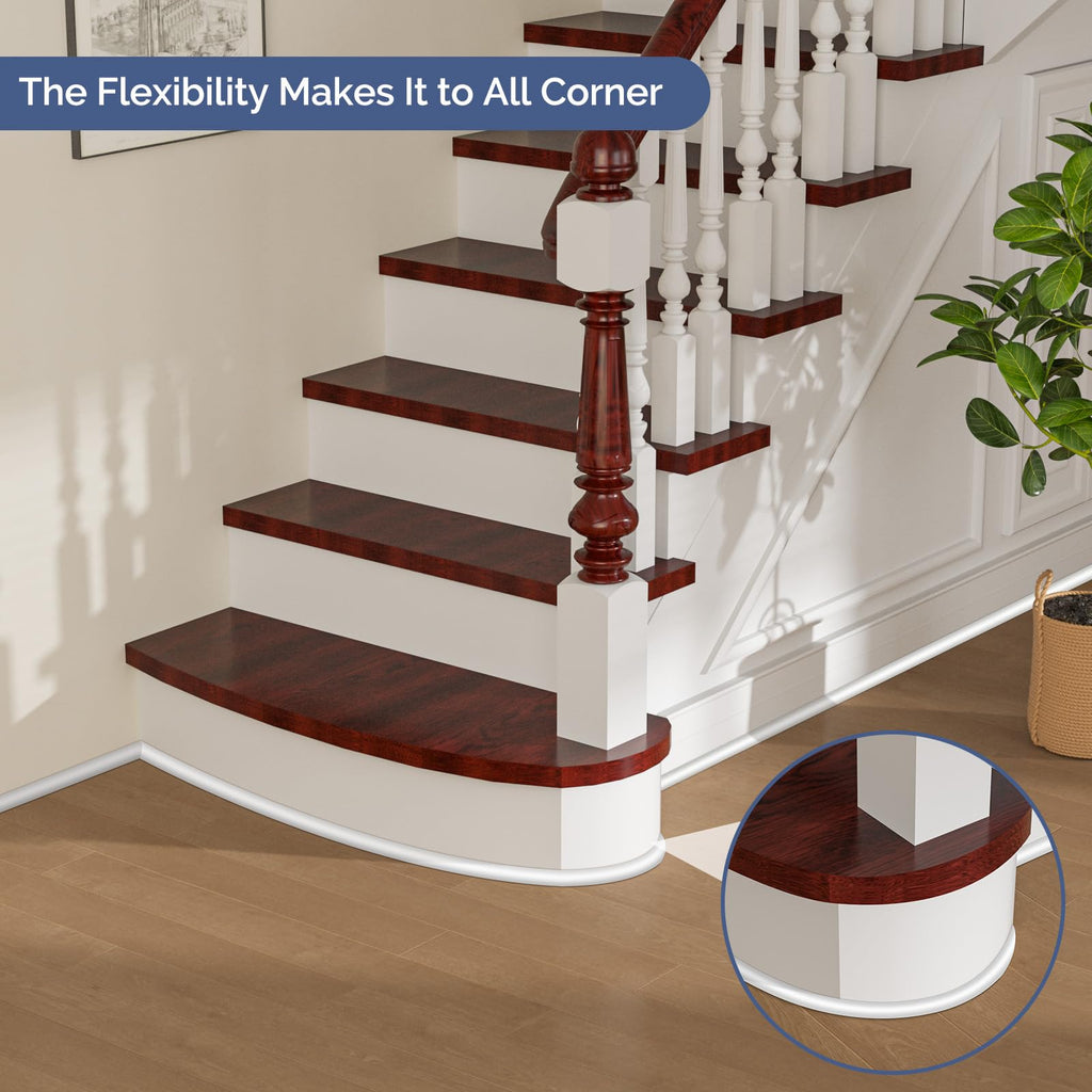 Quarter Round Molding Peel and Stick Baseboard Trim C4995
