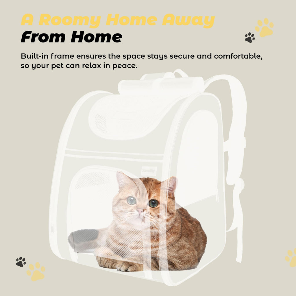 Expandable Airline Approved Cat Backpack Carrier with Breathable Mesh B184353