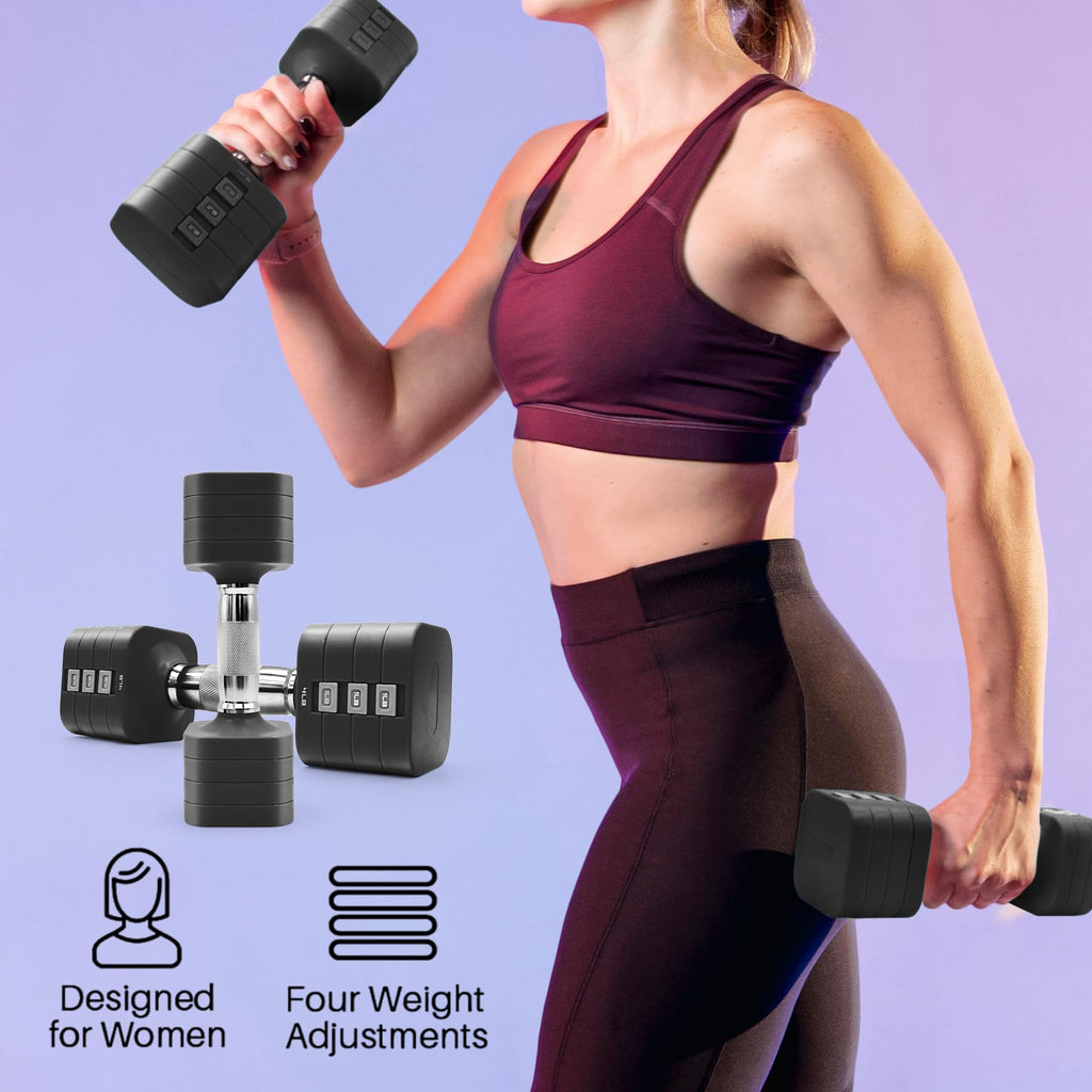 Adjustable Dumbbell Set of 2, 20 LB F4733