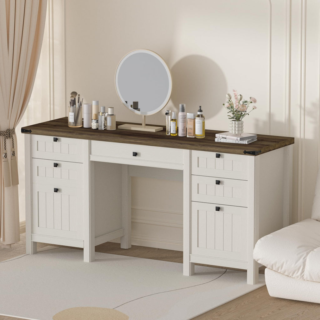 62" Executive Desk with File Drawer & Cabinet I204731