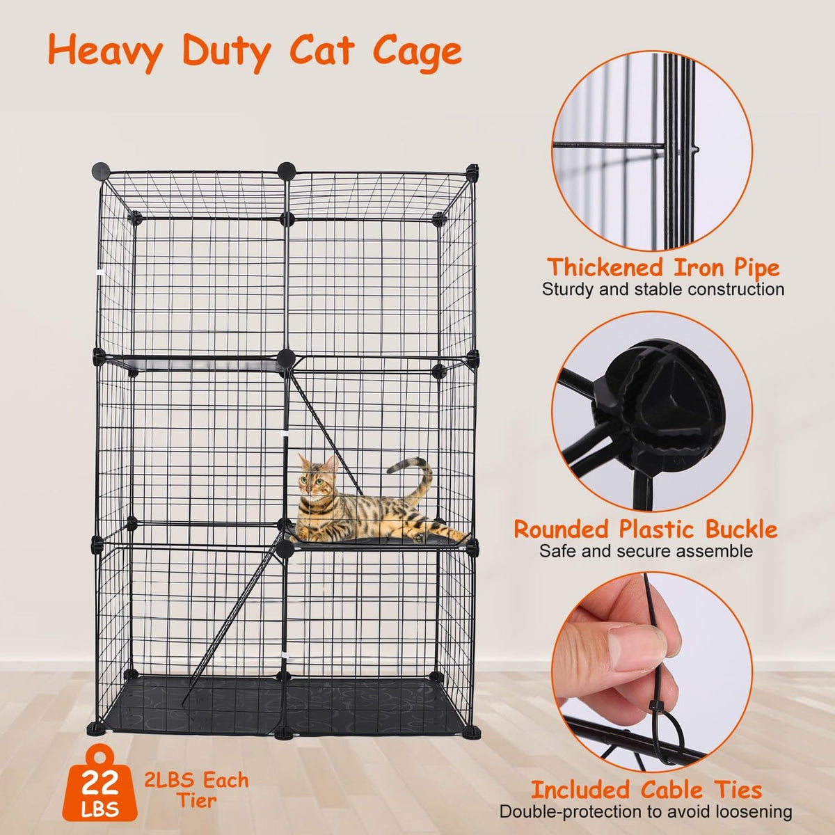 3-Tier Cat Cage E59486