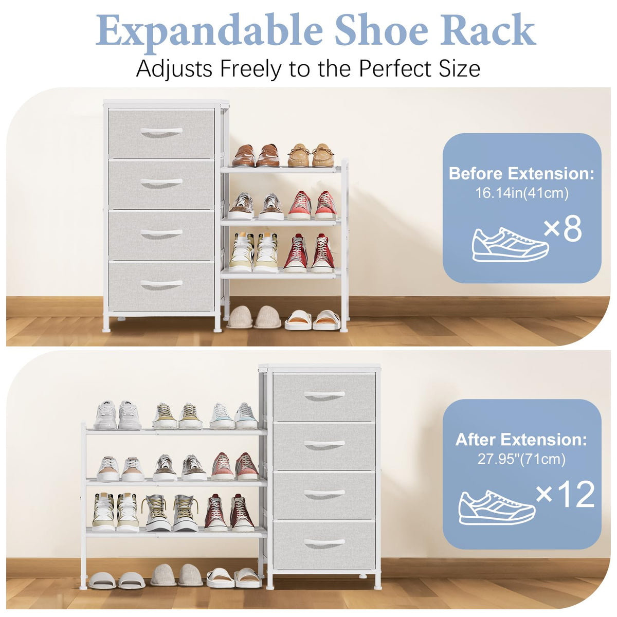 White 4 Drawer Fabric Dresser O97792