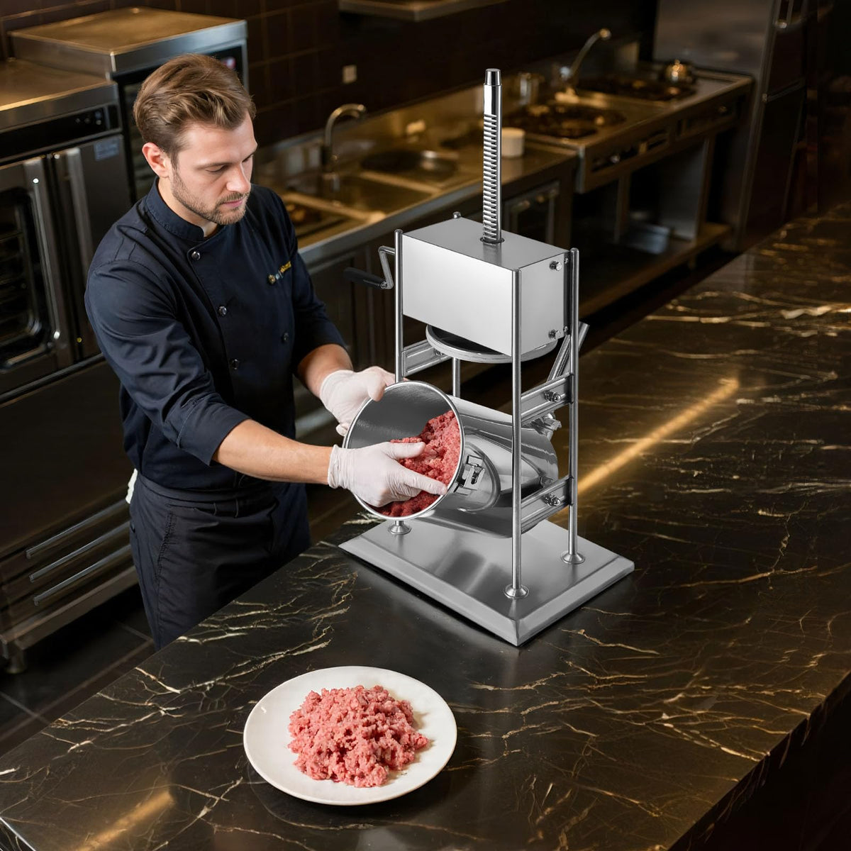 10 L Stainless Steel Vertical Manual Sausage Stuffer R29967
