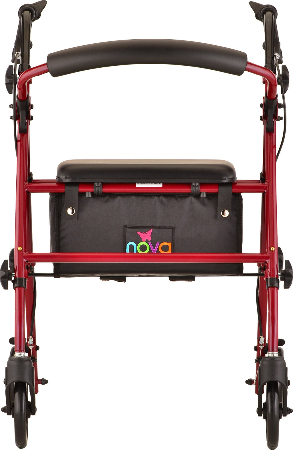 Red Steel Rollator Walker V877629