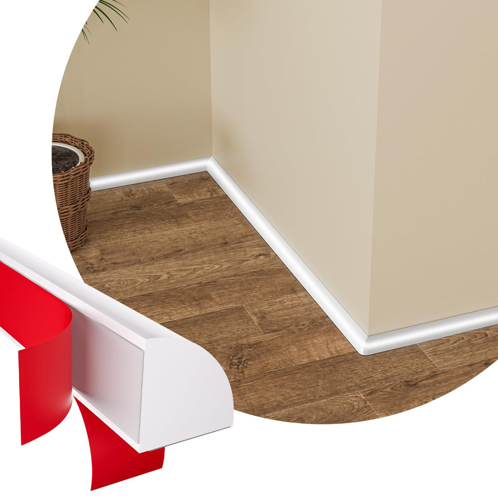 Quarter Round Molding Peel and Stick Baseboard Trim C4995