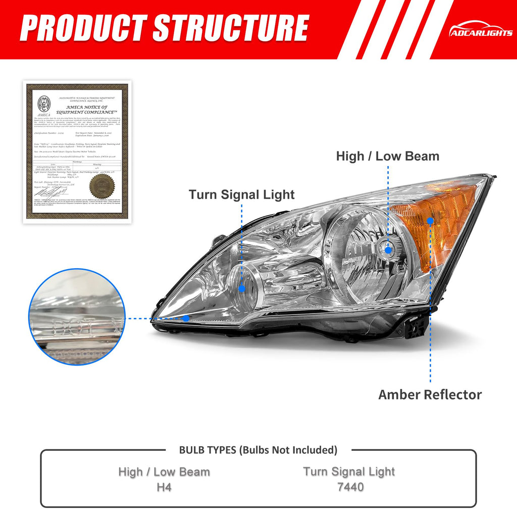 Honda Cr-V Halogen Headlight N769