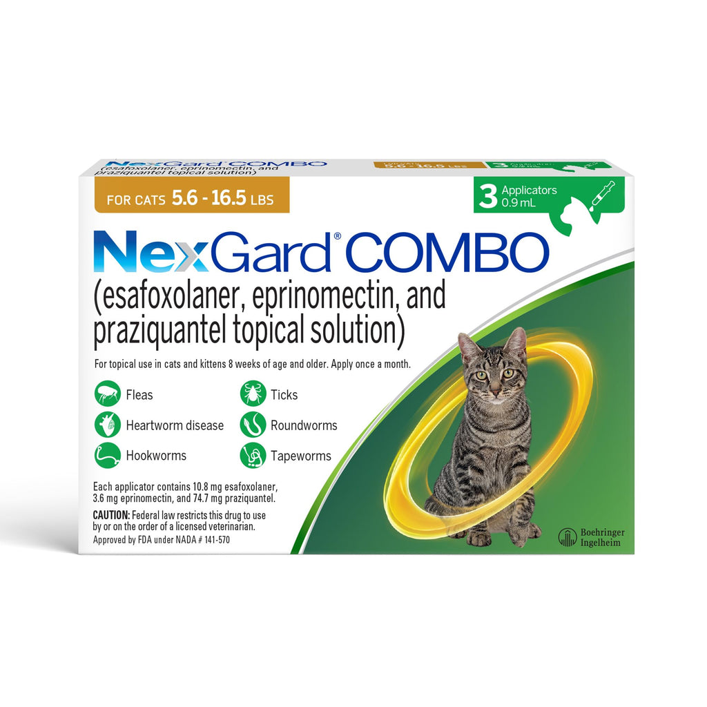 Flea and Tick Protection Plus Heartworm Disease Preventive for Cats 3 Doses N308