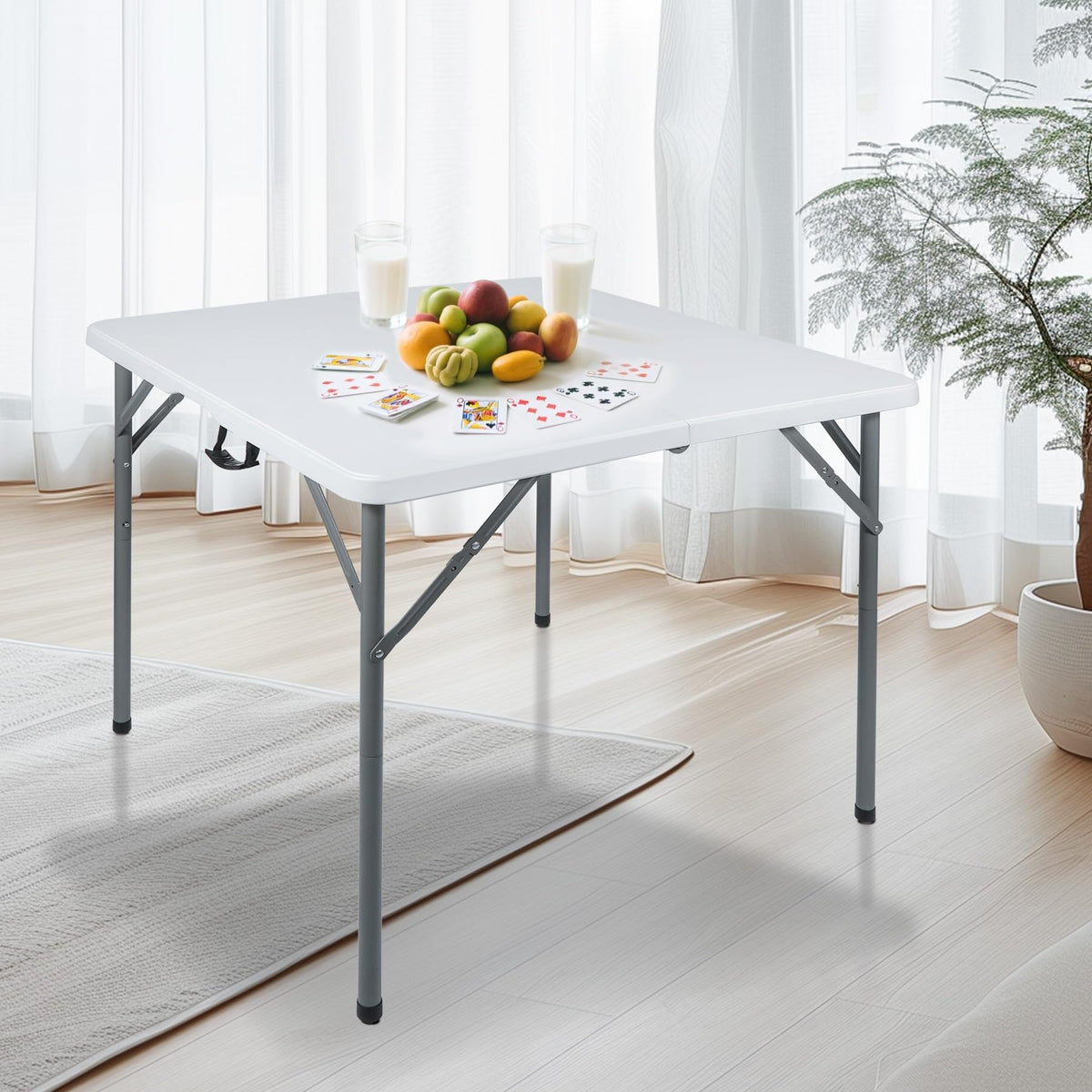 White Square Folding Card Table W925865