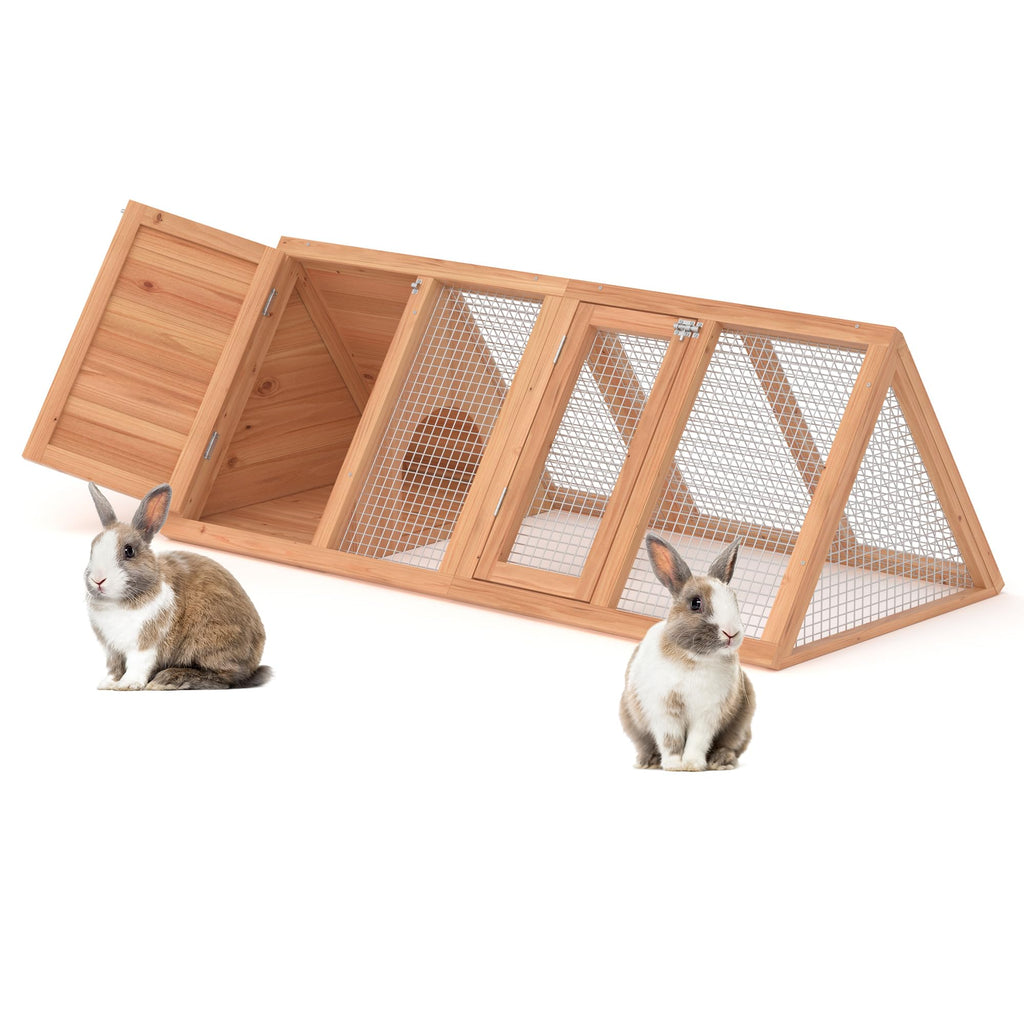A-Frame Rabbit Hutch with Run Cage U8908