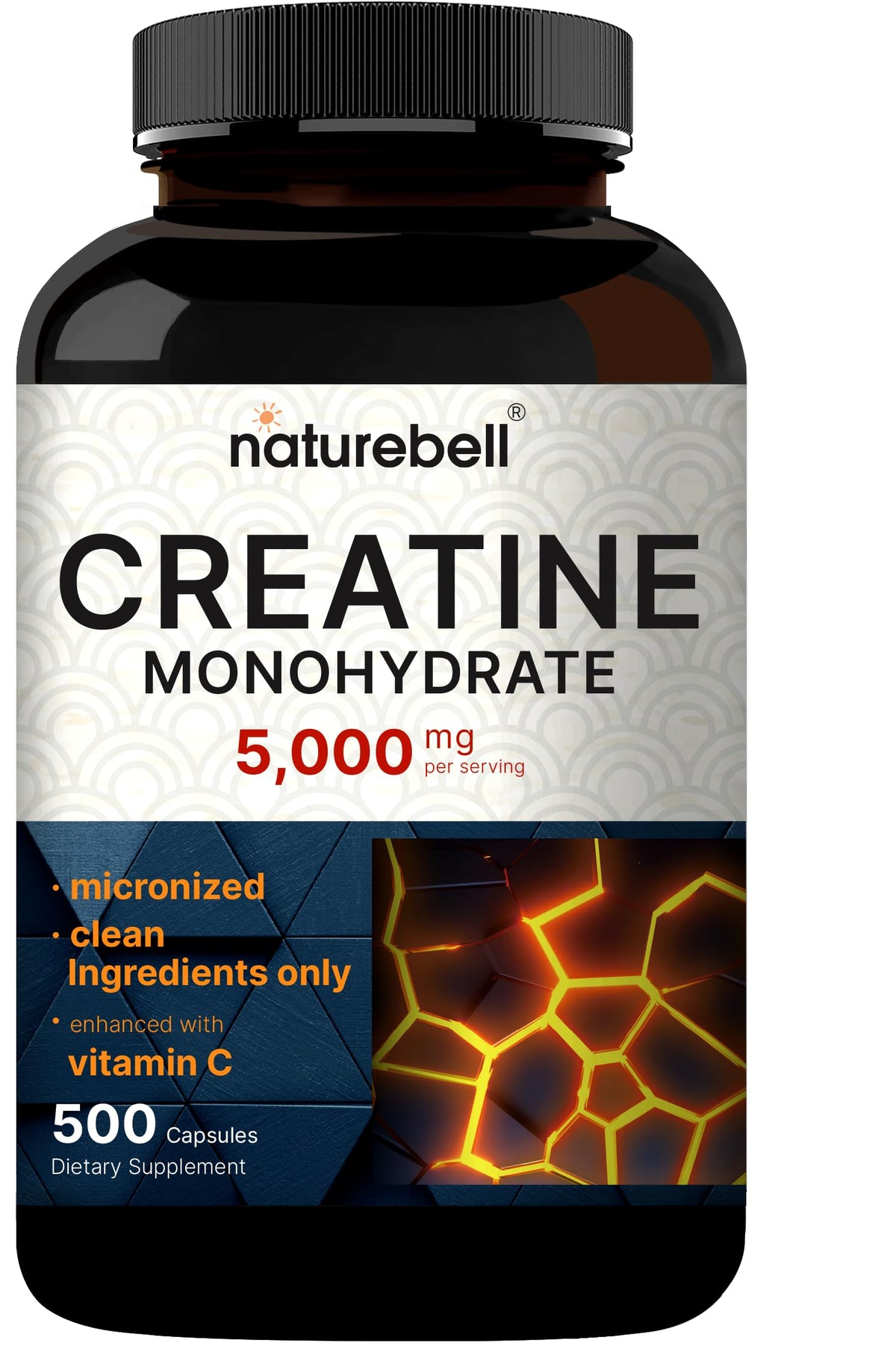 Micronized Unflavored Creatine Monohydrate Capsules 5,000mg 500 Count A162113