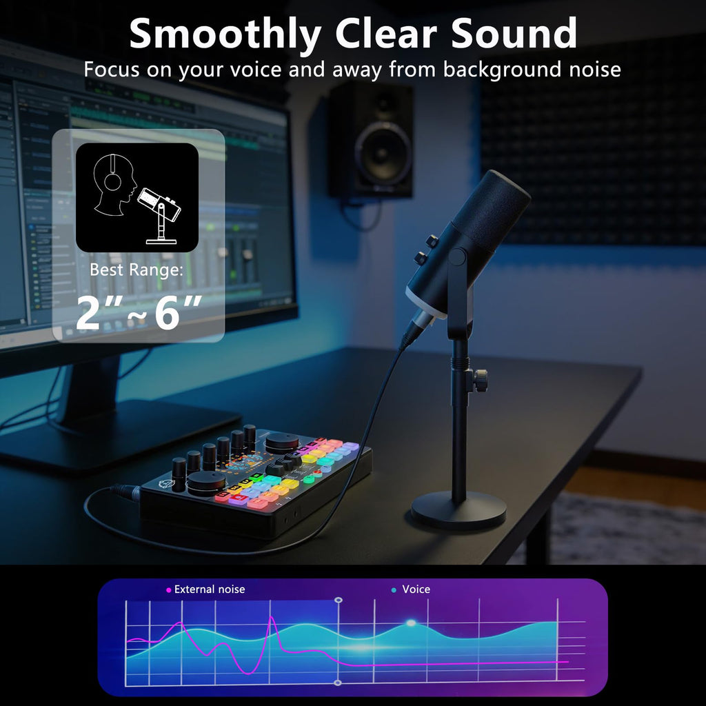 XLR/USB Dynamic Mic with Audio Interface G53864