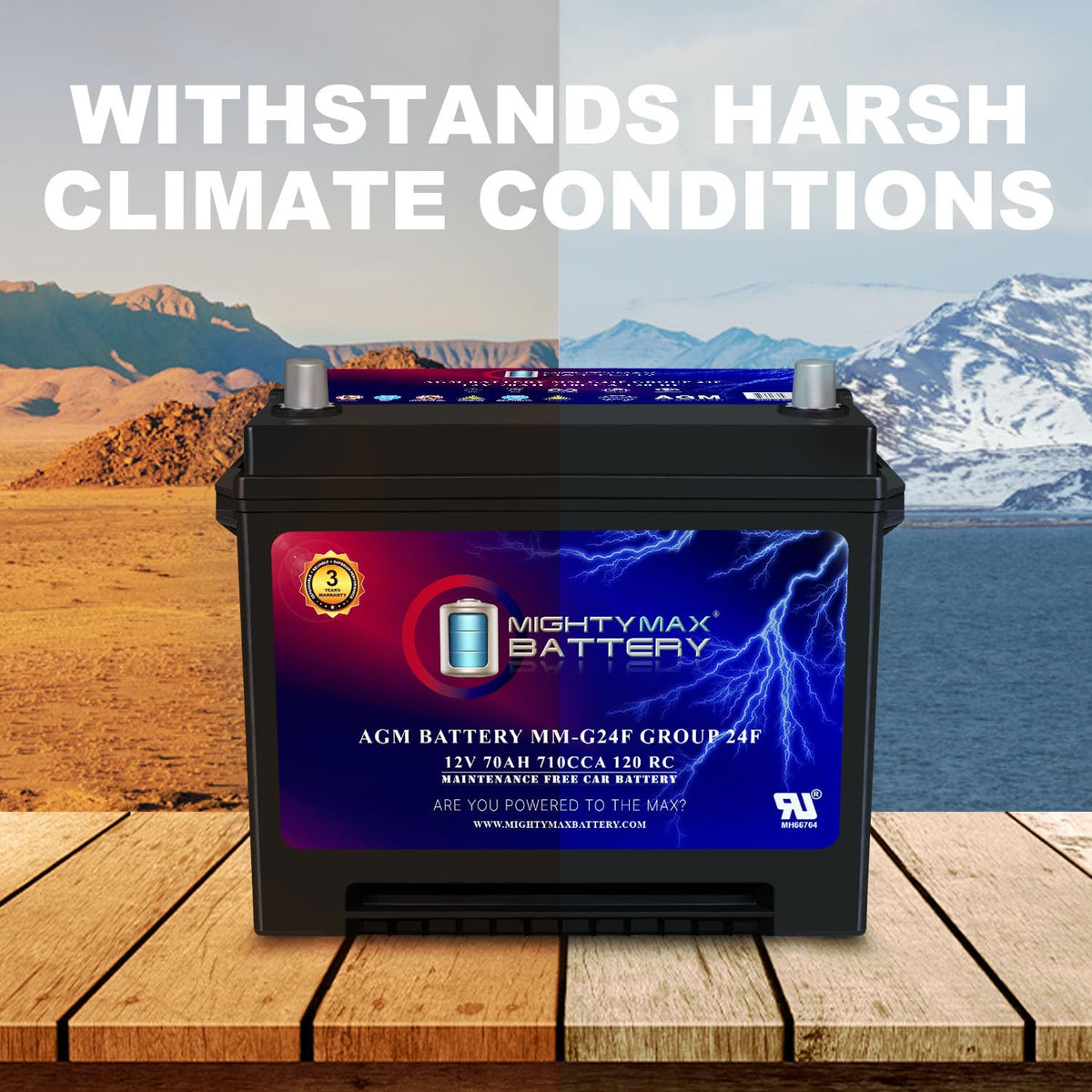 12V 70Ah AGM Replacement Battery K1376