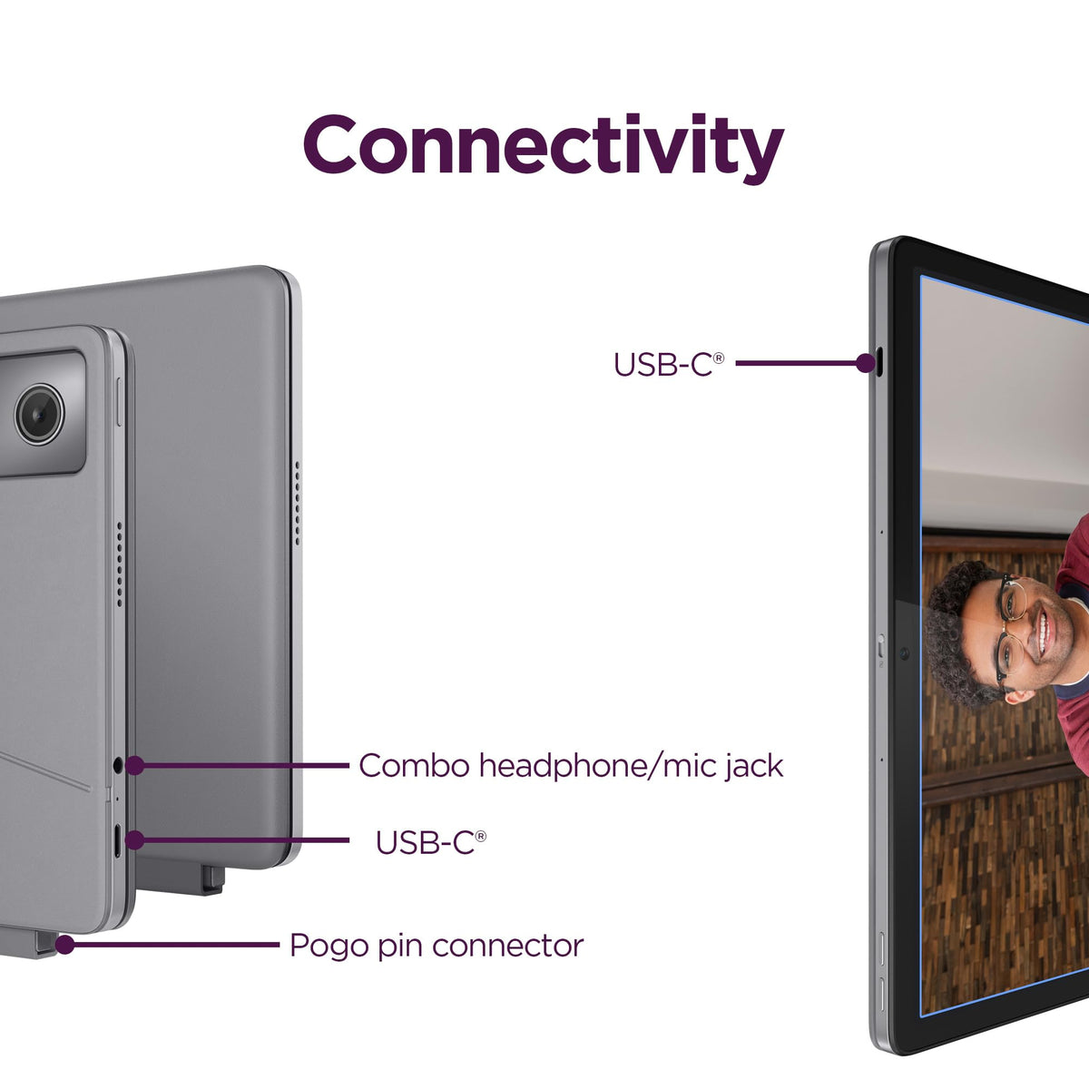 Convertible Laptop ChromeOS 10.95" WUXGA IPS Touch Display 4GB Memory 64GB Storage Luna Grey O2211