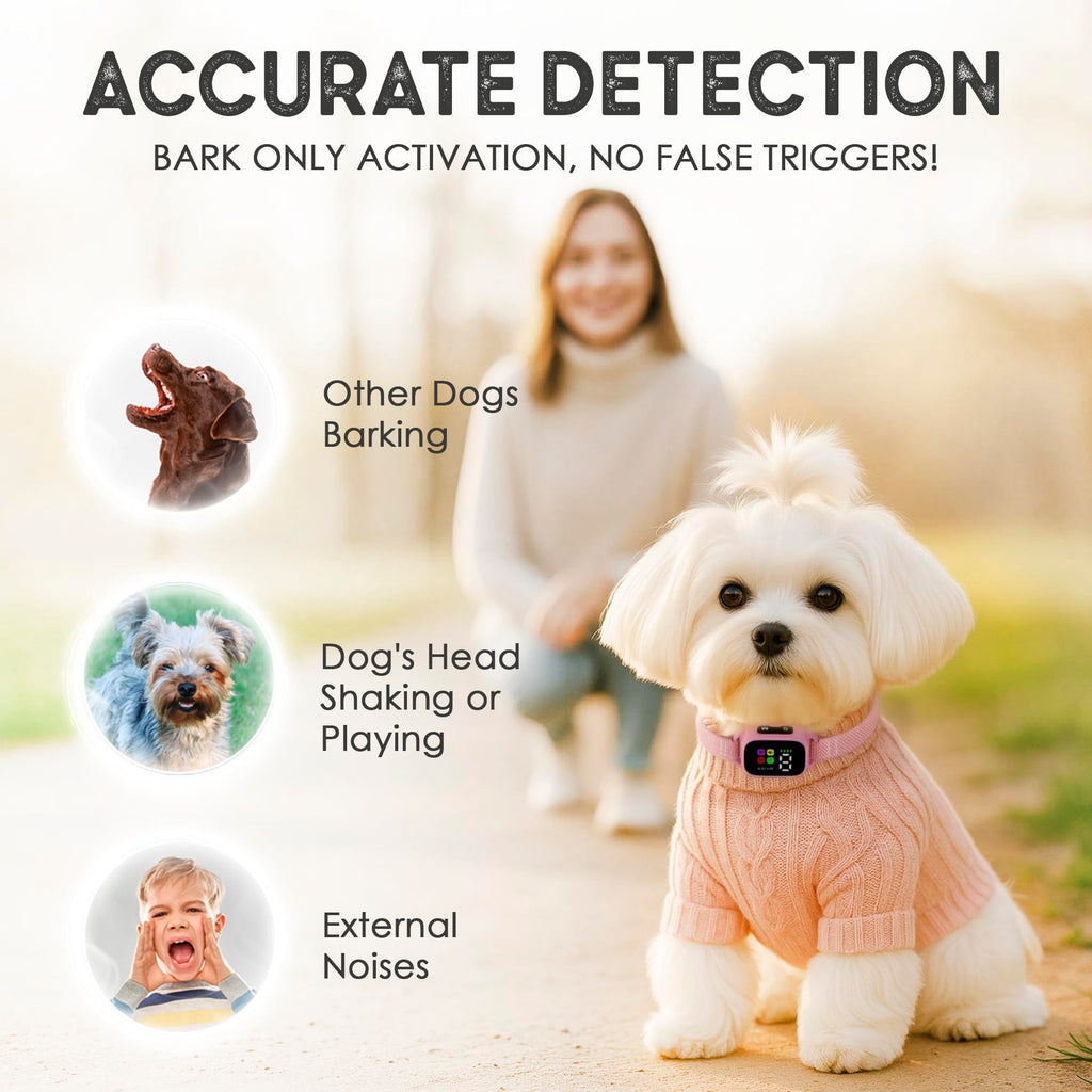 No Shock Rechargeable Bark Collar for Small Dogs 5-15 lbs Z210