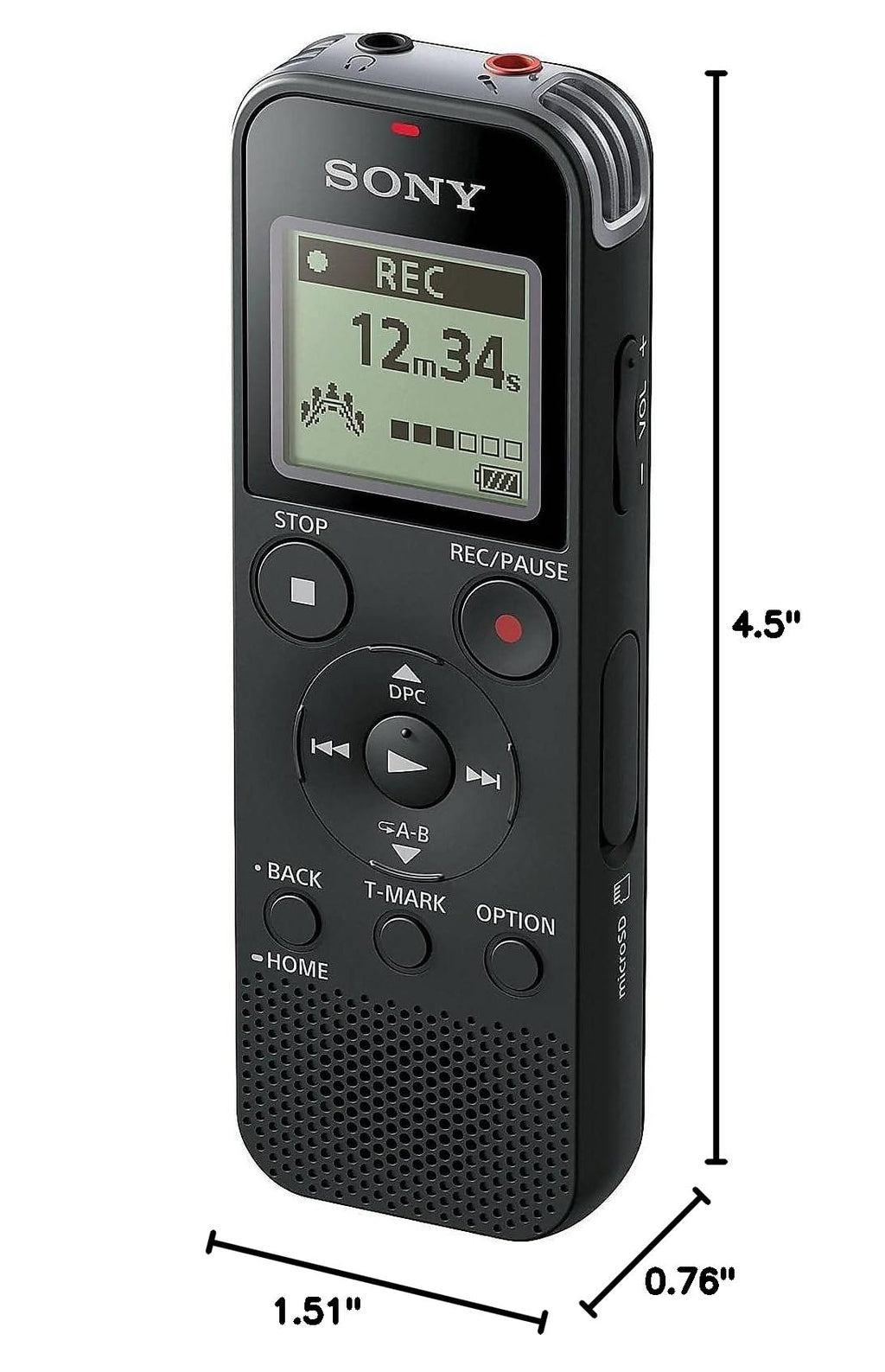 Black Digital Voice Recorder P4734