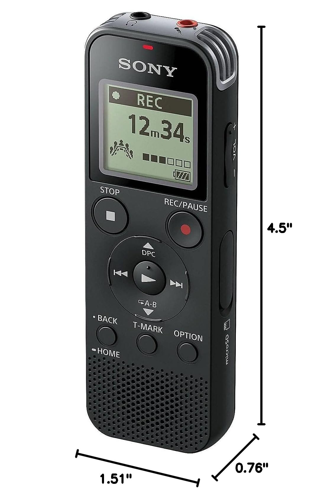 Black Digital Voice Recorder P4734