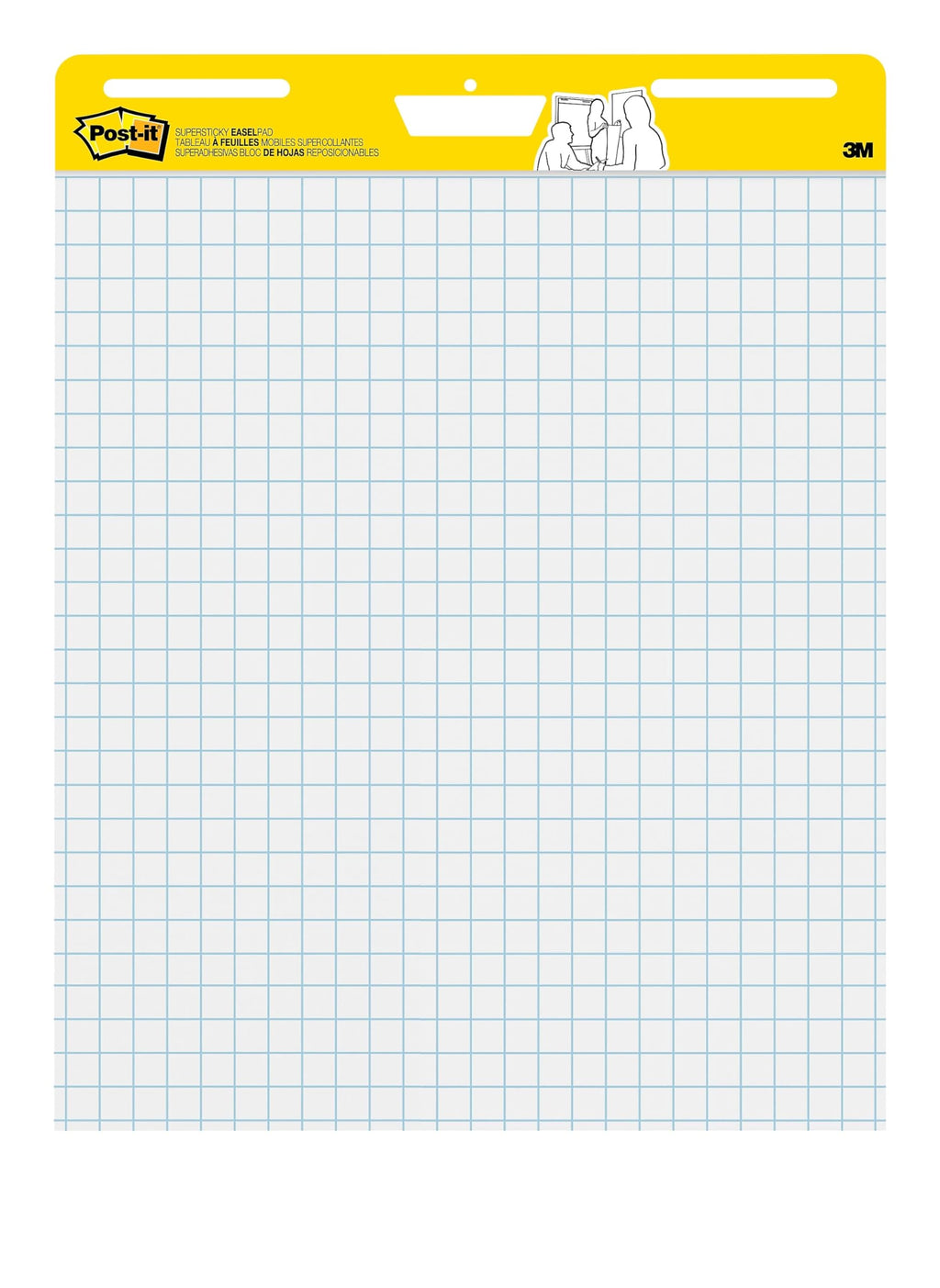 Super Sticky Easel Pad 25-Inch x 30-Inch White with Grid 30 Sheets/Pad N4259