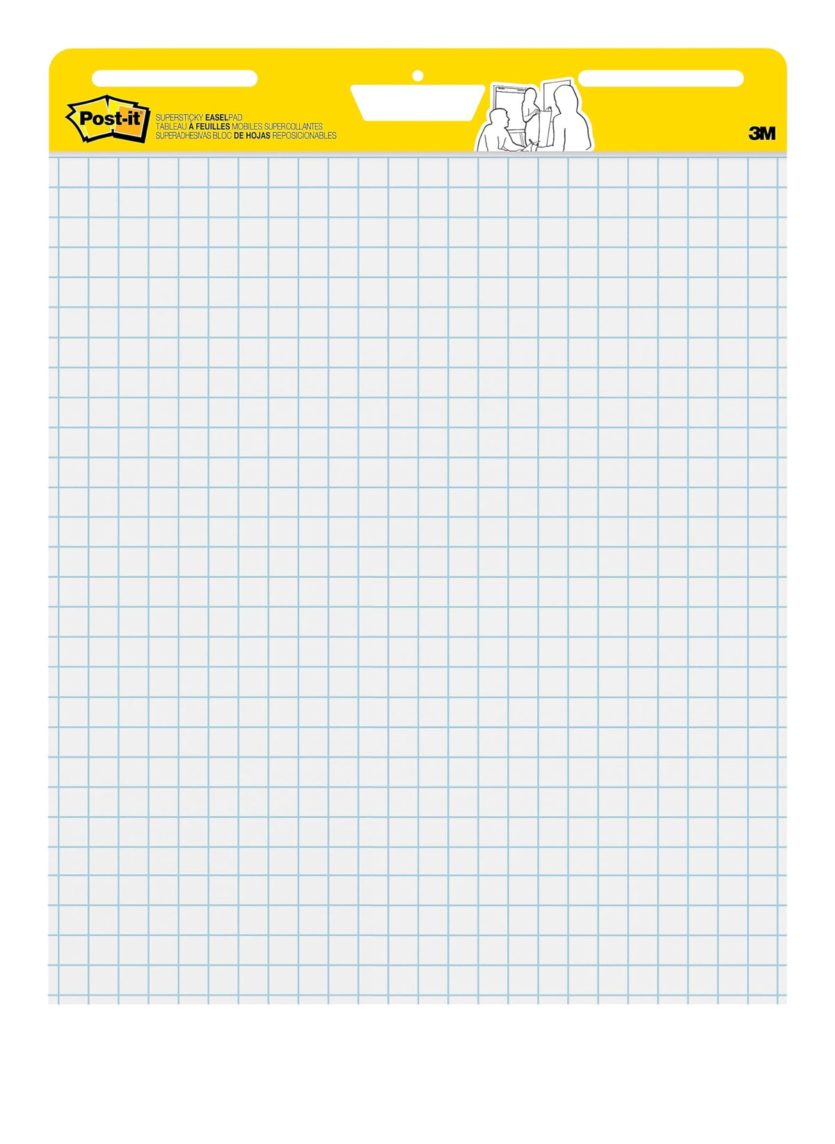 Super Sticky Easel Pad 25-Inch x 30-Inch White with Grid 30 Sheets/Pad N4259