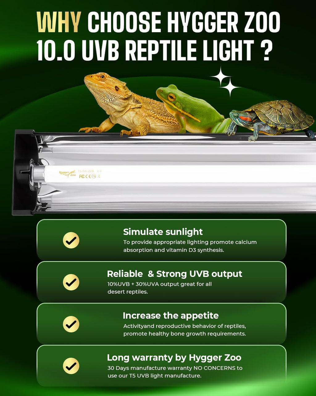 24W UVB Reptile Light Fixture Combo Kit R553695