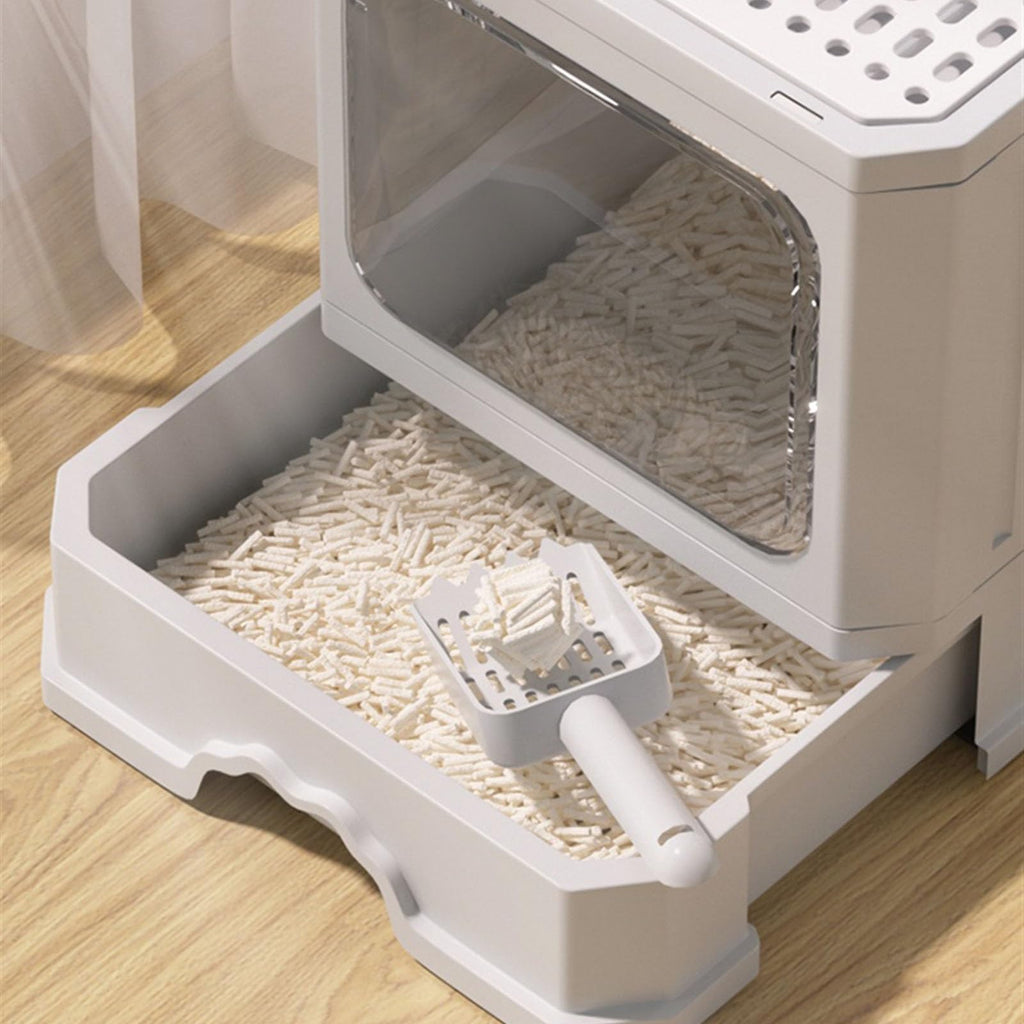 Foldable Covered Cat Litter Box with Scoop N59290