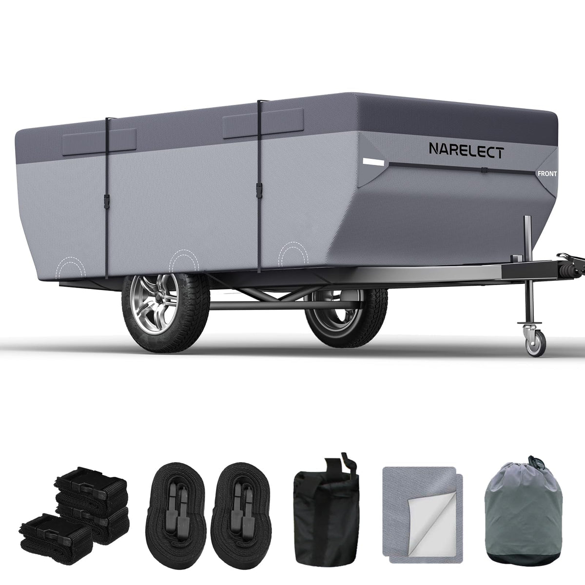 14'-16' 7 Layers Waterproof Anti-UV Ripstop Pop up Camper Cover J79513