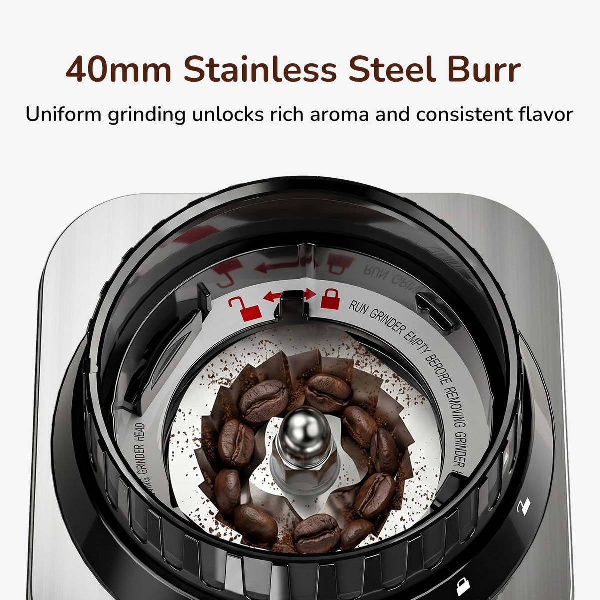 Electric Burr Coffee Grinder, 48 Grind Settings C79461