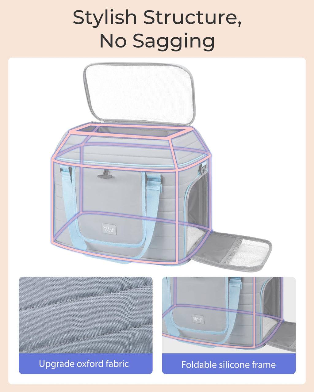 Airline Approved Soft-Sided Pet Carrier for Cats/Dogs Up to 20 Lbs A76662
