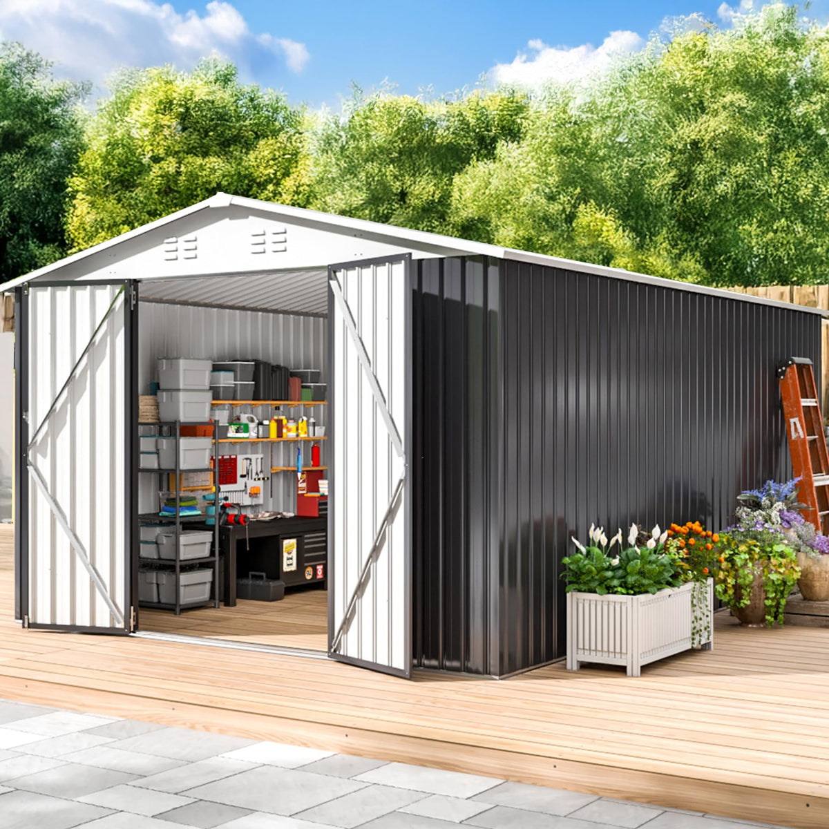 10x14 FT Outdoor Storage Shed H10153
