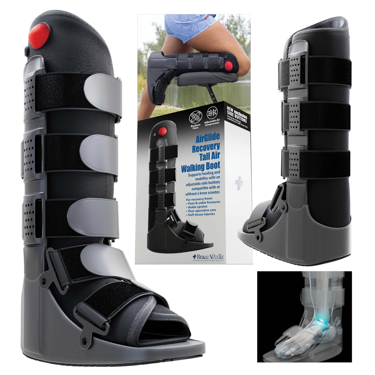 Fracture Boot Ankle Brace Large G729