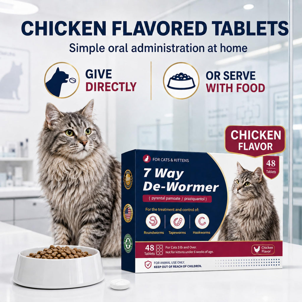 Broad Spectrum Cat & Kitten Dewormer, Chicken Flavor T584