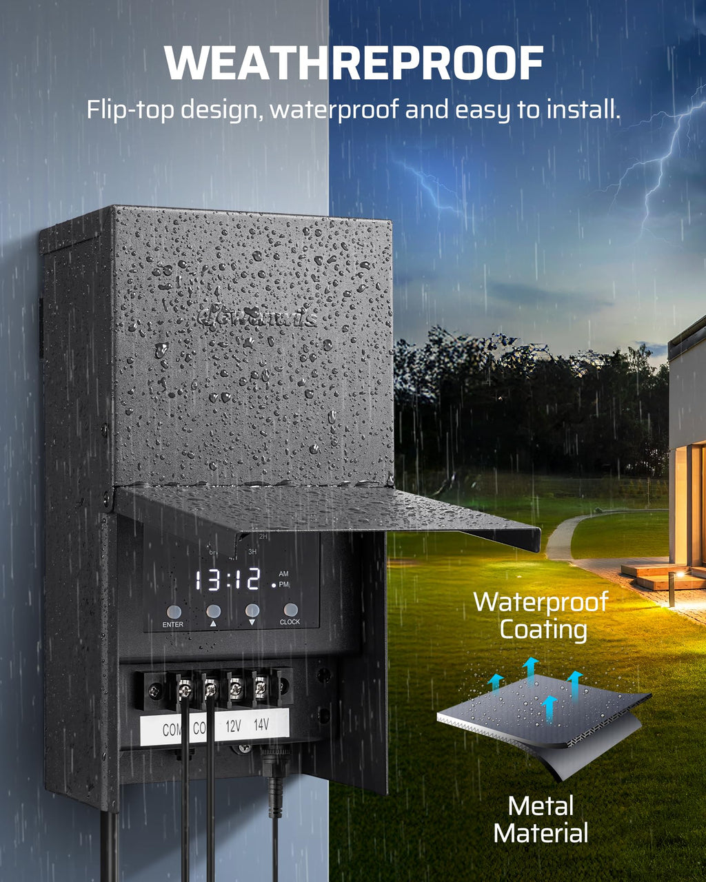 200W Low Voltage Landscape Lighting Transformer P743172
