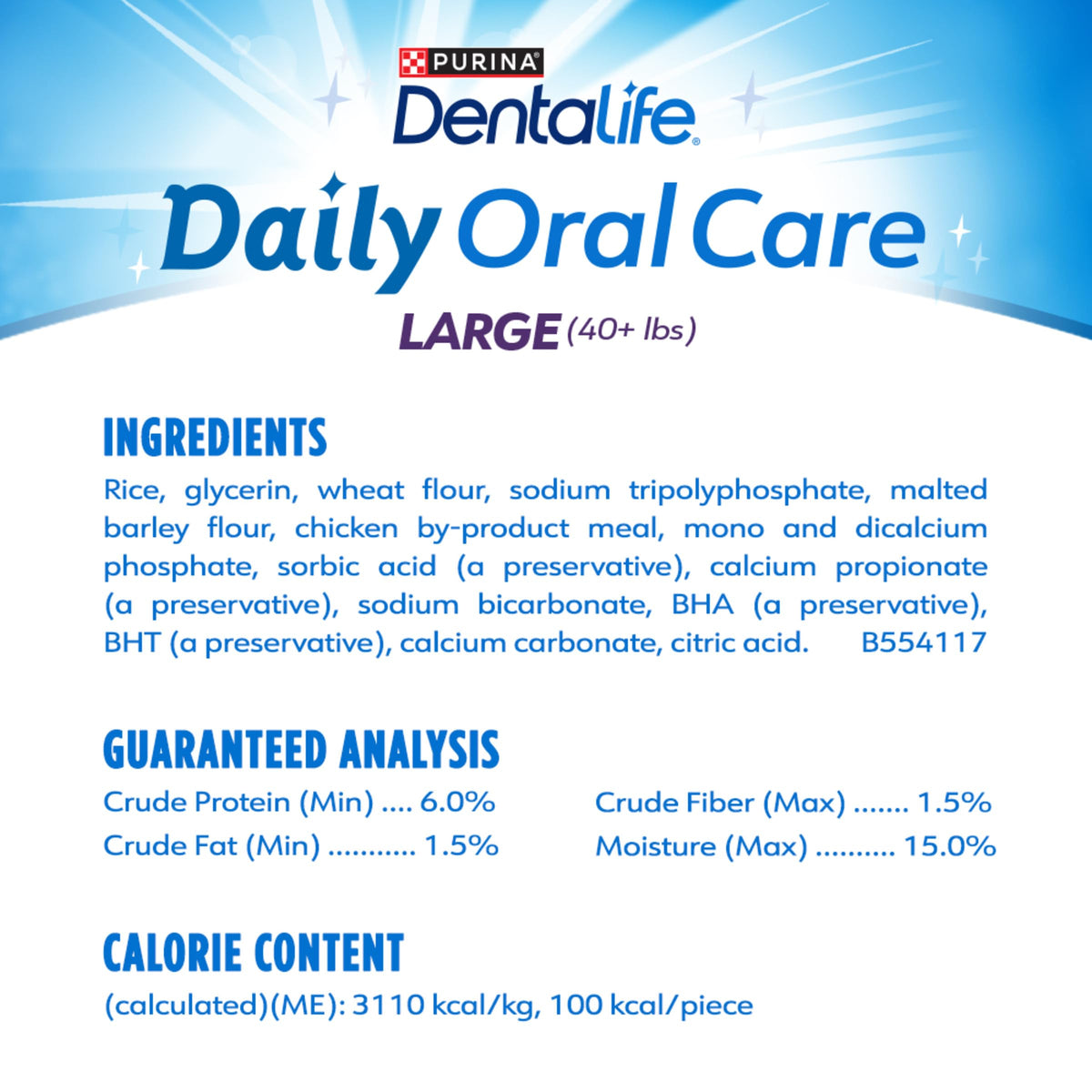 Daily Dental Chews for Large Dogs, 18 ct K47568