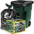 95 Gallon Heavy Duty Contractor Trash Bags, 25 Ct, Black, 1.2 Mil M286317