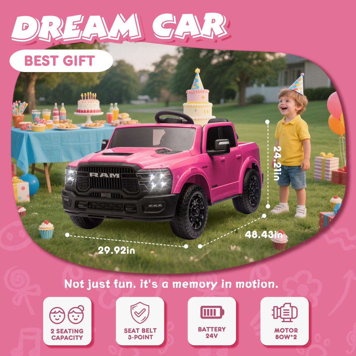 24V 160W 2 Seater Ride On Truck with Remote Control P599139