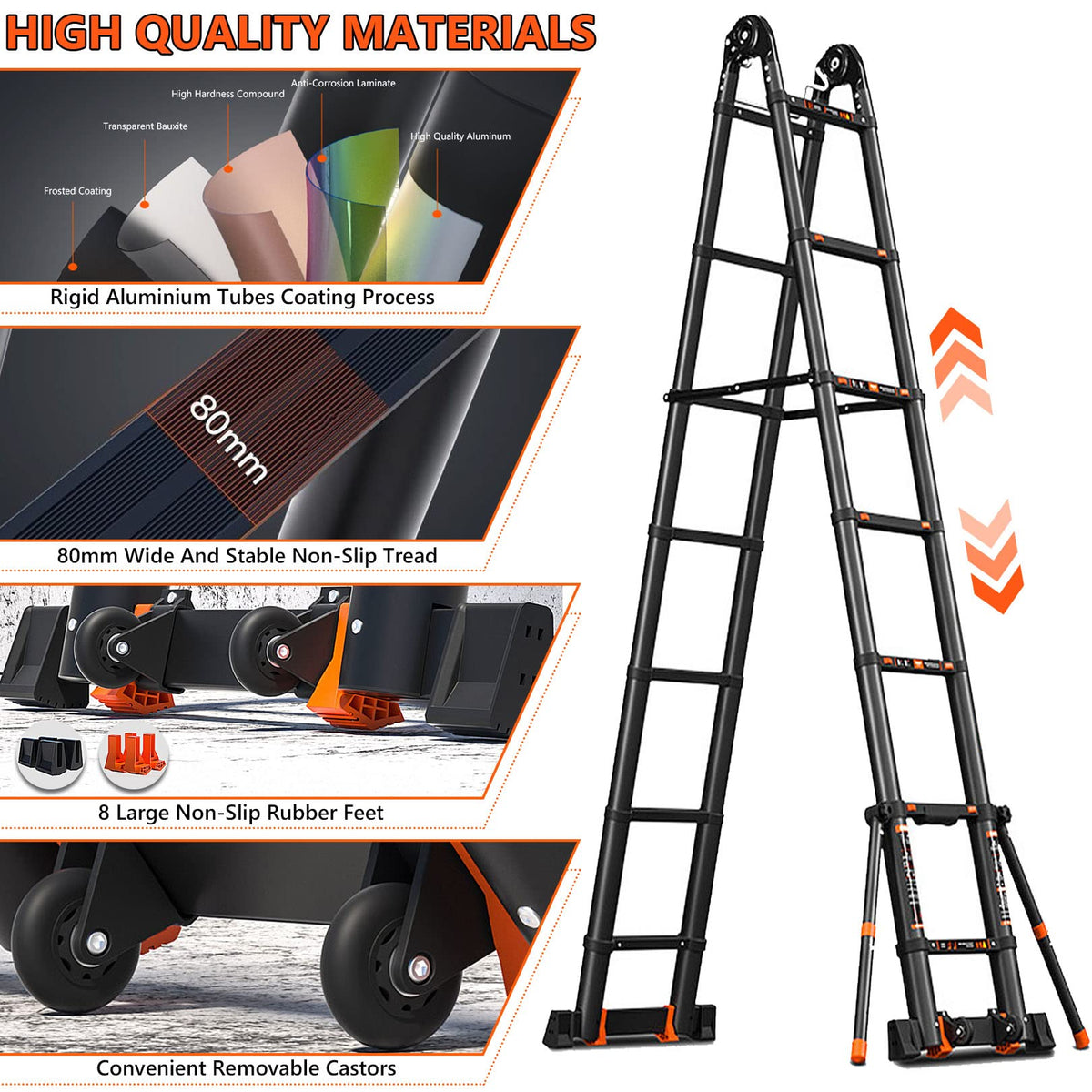 Aluminum Telescoping Ladder 330lbs O31494