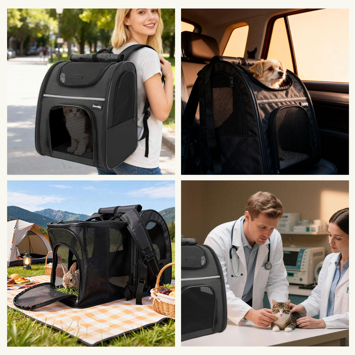 Expandable Airline Approved Cat Backpack Carrier with Breathable Mesh B184353