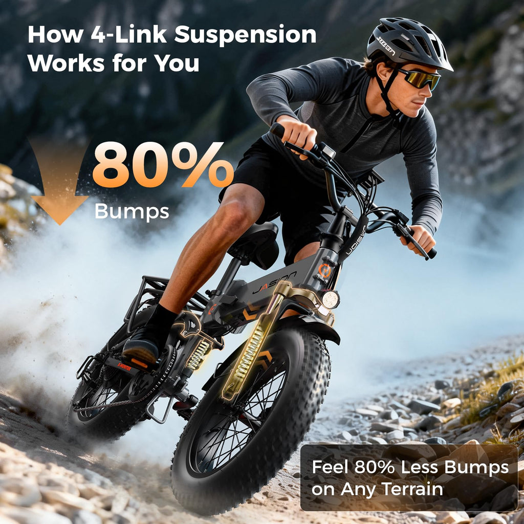 1400W 30MPH 48V 13AH Fat Tire Foldable Electric Bike S3362